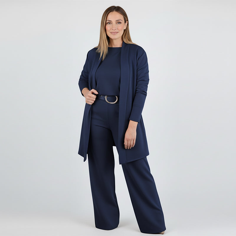 ✈️Free shipping worldwide⏳Time-Limited Special⏰Elegant 3-piece set including long cardigan, top and pants💞