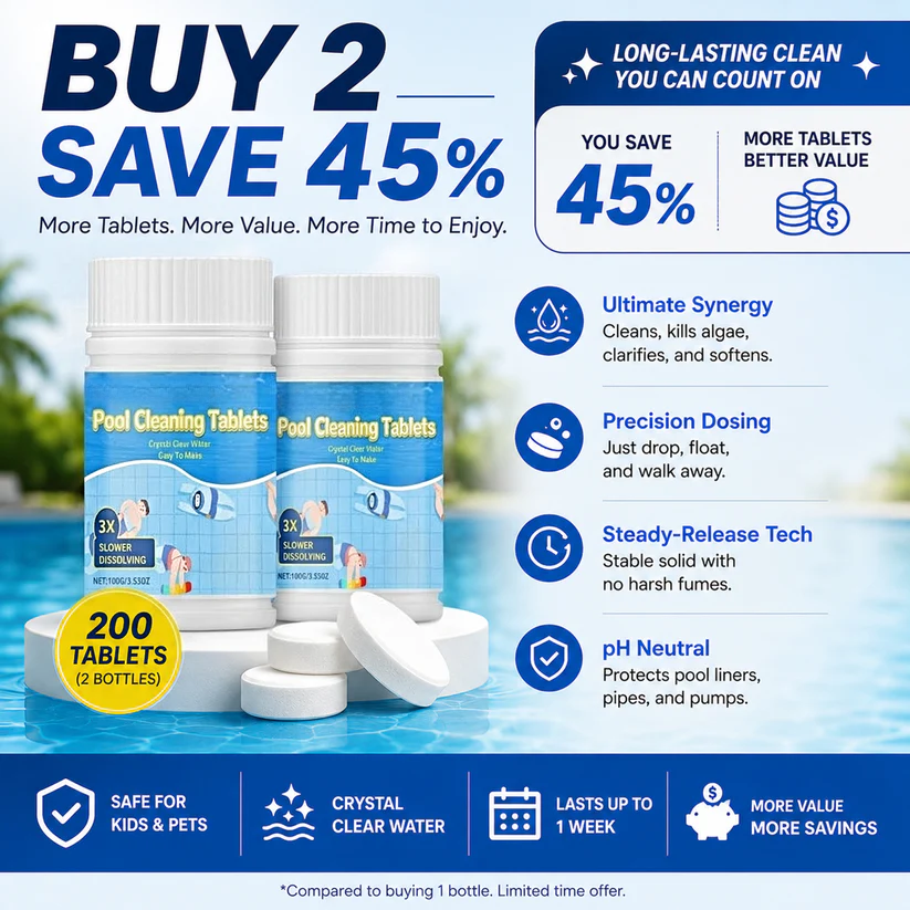 The Next-Gen Pool Purifier is here ✨ 2X Stronger Algae Control, Gentle & Safe for Kids! 👨👩👧👦