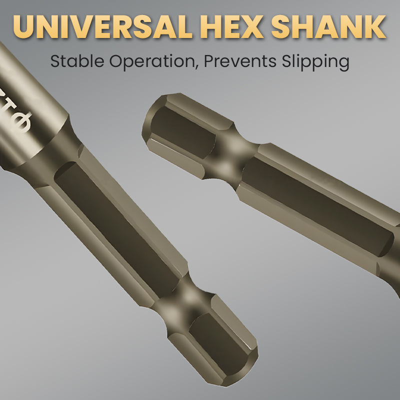 🔥LAST DAY PROMOTION - 50%OFF🔥High-Strength 4-Flute Serrated Eccentric Drill Bit Kit