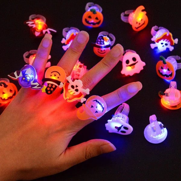 🎃HALLOWEEN PRE-SEASON 50% OFF👻LED Light Halloween Glowing Ring😍 - Set with 50pcs
