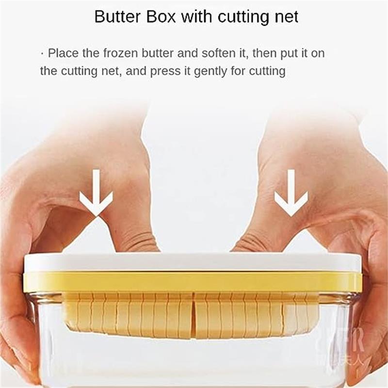 š„HOT SALEš„Butter Box With Lid Butter Tray & Cutting Mesh, Kitchen Airtight Storage Crisper