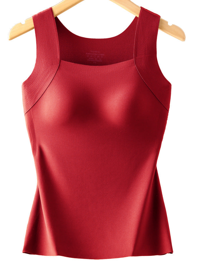 2-Piece Set💕Women’s U Neck Thermal Tank Tops with Built-In Bra