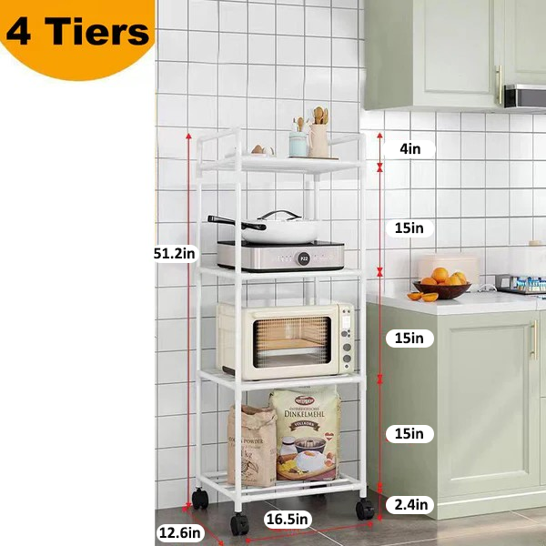 ð¥Limited Time 50% OFFð¥Multi-Tier Storage Shelf with Sliding Wheels