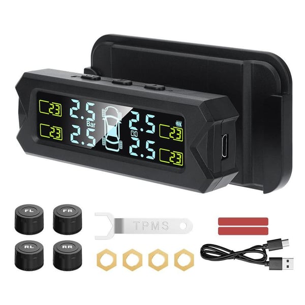 š„Limited Time 50% Off š„Solar Four Wheel Tire Pressure Monitor with Real-Time Display