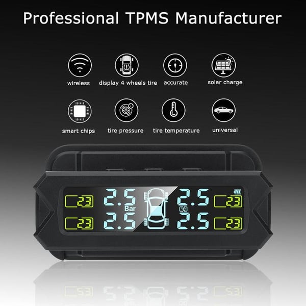 š„Limited Time 50% Off š„Solar Four Wheel Tire Pressure Monitor with Real-Time Display