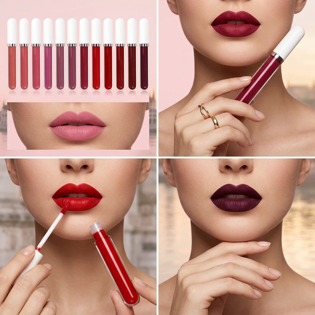 π10Pcs Matte Waterproof Long Lasting Lip Gloss