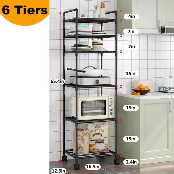 ð¥Limited Time 50% OFFð¥Multi-Tier Storage Shelf with Sliding Wheels