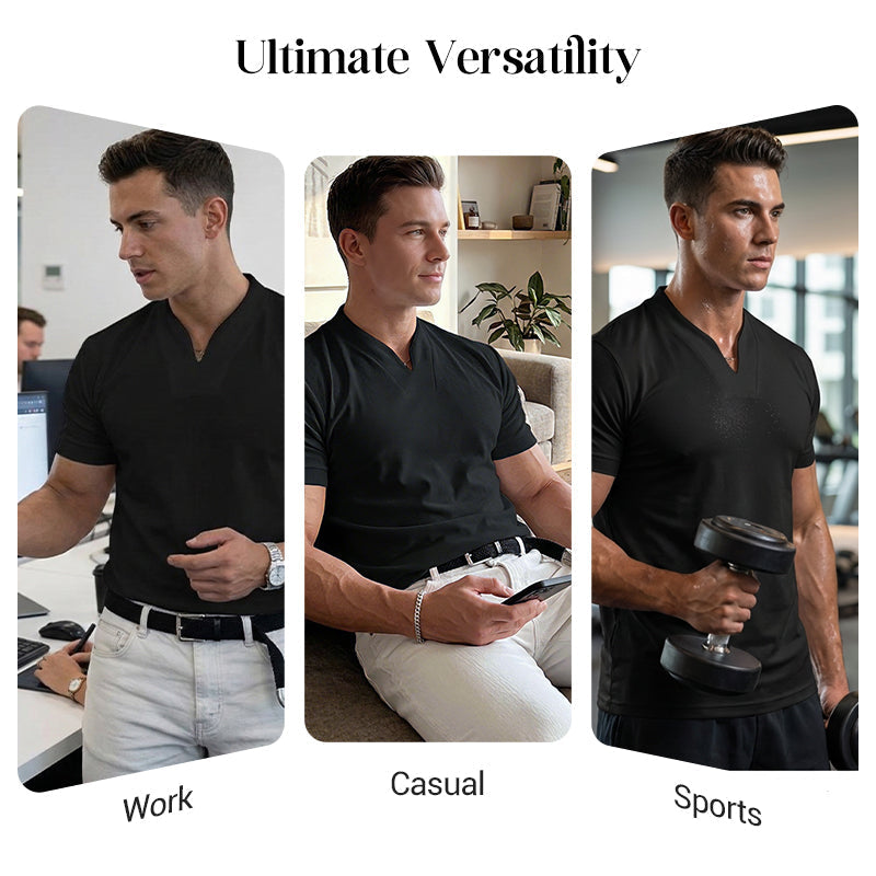 💎Men Gentlemans Business Short Sleeve Fitness T-shirt