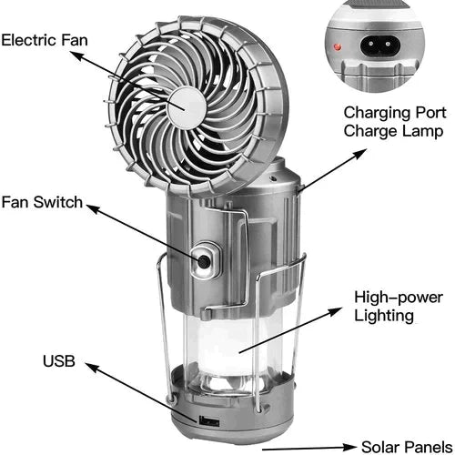 🔥LAST DAY PROMOTION - 50%OFF🔥Portable LED Camping Lantern With Fan