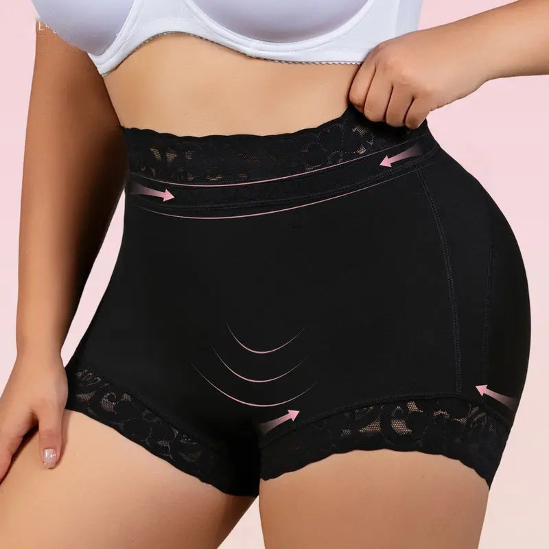 High Waist Shapewear Panty with Anti-Slip Silicone Band - Stretchy Breathable & Seamless Tummy Control Butt Lifting