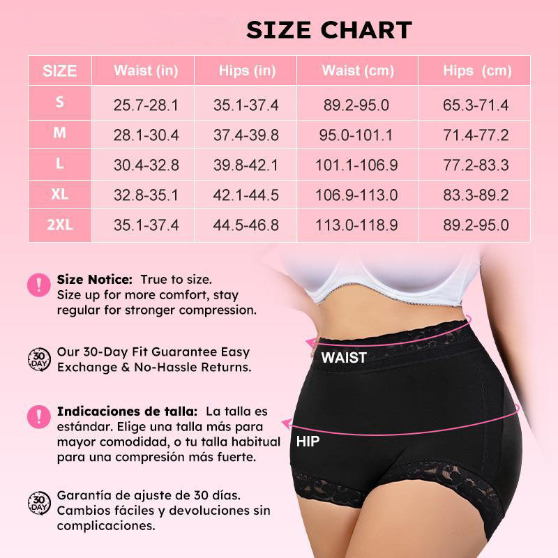High Waist Shapewear Panty with Anti-Slip Silicone Band - Stretchy Breathable & Seamless Tummy Control Butt Lifting