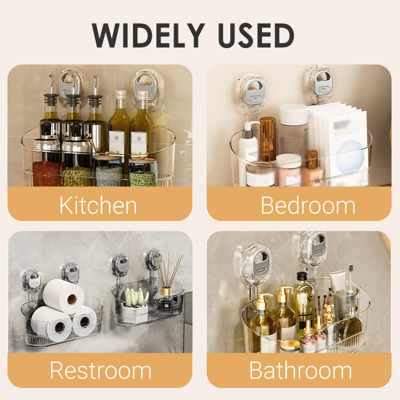 ð¥Limited Time 50% OFFð¥Suction Cup Storage Rack with Drain Hole
