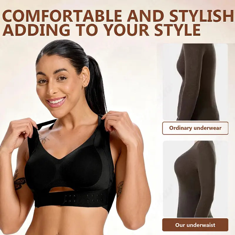 Women’s Beige Wireless Bra, Soft Breathable Non-removable Moulded Cups, Yoga Fitness Sportswear for Gym & Daily Training