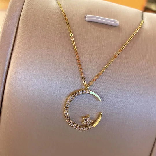 Bright Night: Moon Star Necklace🌙✨