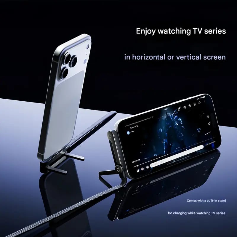 β‘ Invisible Holder Charger Cable with Stand β Hidden Bracket Design, Fast Charging Support, Tangle-Free & Durable π±