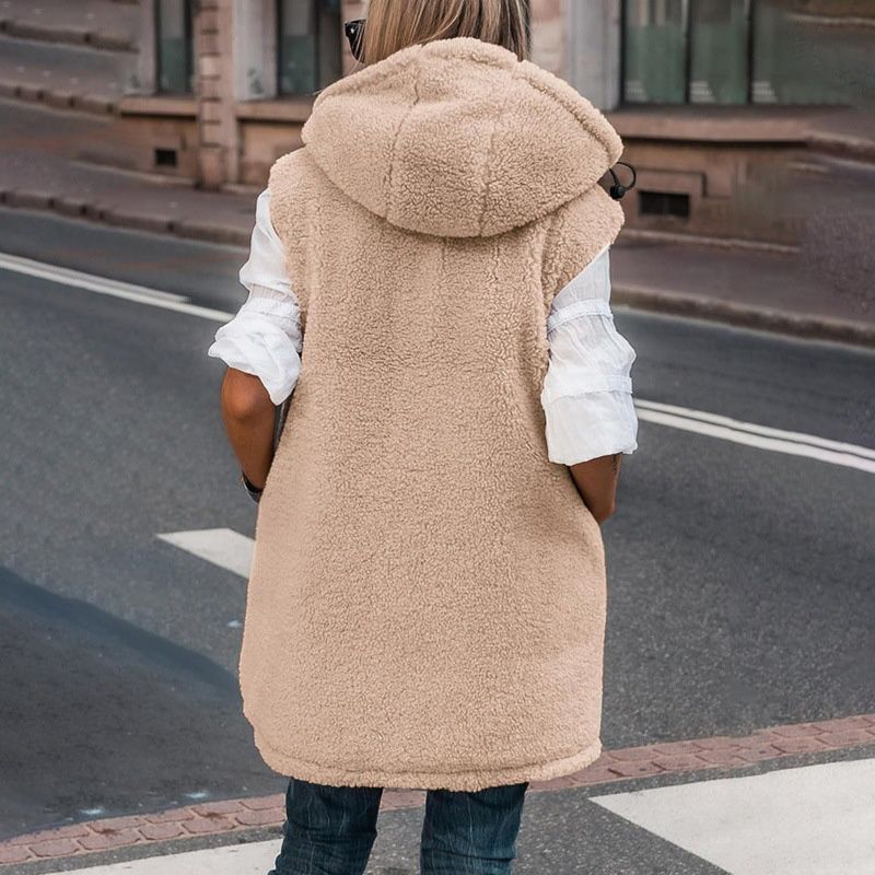 š„Limited Time 50% Off š„Great Gift! Women's Fall Reversible Vest Sleeveless Faux Fleece Jacket