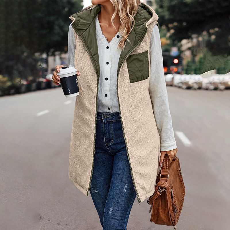 š„Limited Time 50% Off š„Great Gift! Women's Fall Reversible Vest Sleeveless Faux Fleece Jacket