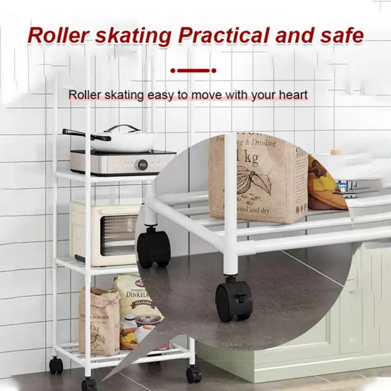 ð¥Limited Time 50% OFFð¥Multi-Tier Storage Shelf with Sliding Wheels