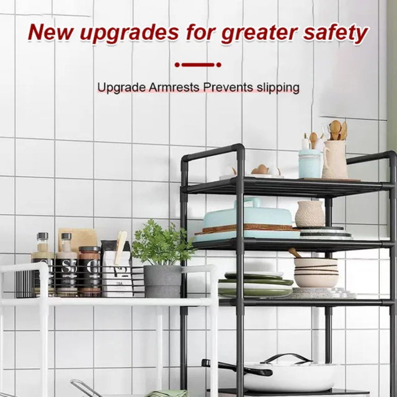 ð¥Limited Time 50% OFFð¥Multi-Tier Storage Shelf with Sliding Wheels
