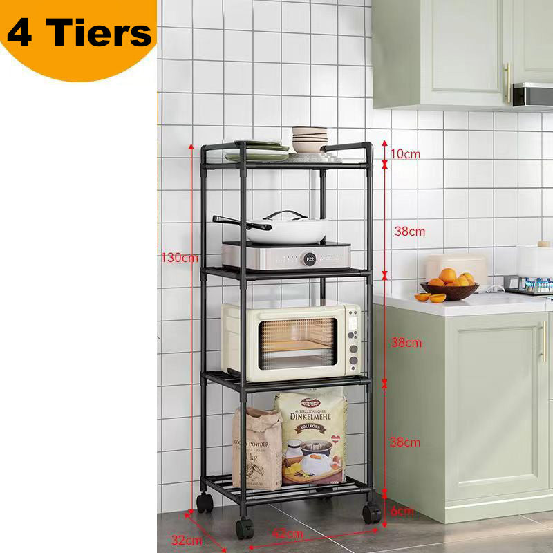 ð¥Limited Time 50% OFFð¥Multi-Tier Storage Shelf with Sliding Wheels