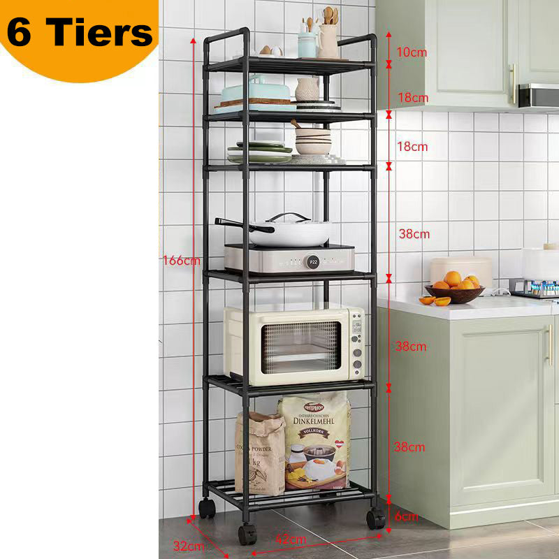 ð¥Limited Time 50% OFFð¥Multi-Tier Storage Shelf with Sliding Wheels