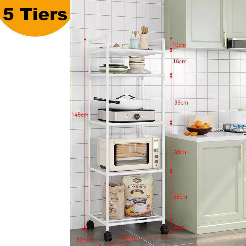 ð¥Limited Time 50% OFFð¥Multi-Tier Storage Shelf with Sliding Wheels