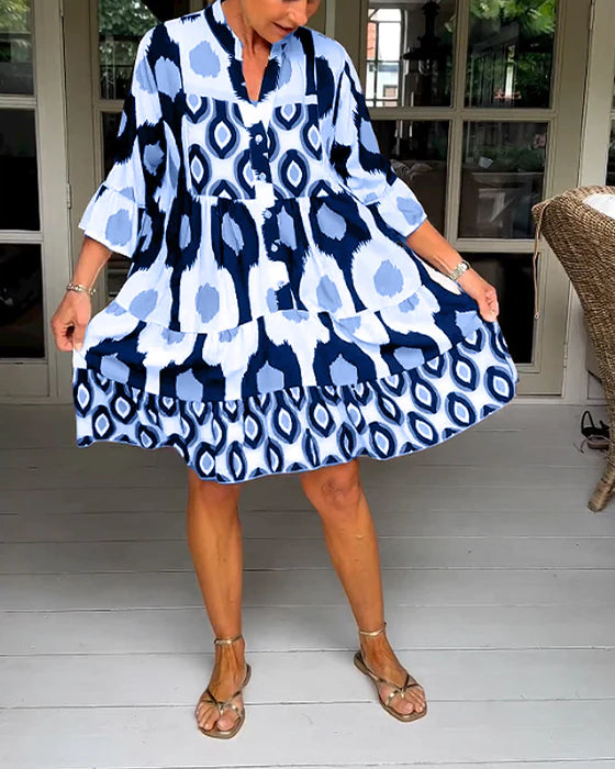 š„HOT SALEš„Spotted Print Pleated Dress