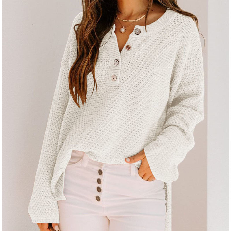 ð¥Limited Time 50% OFFð¥Henley Waffle Knit Sweater