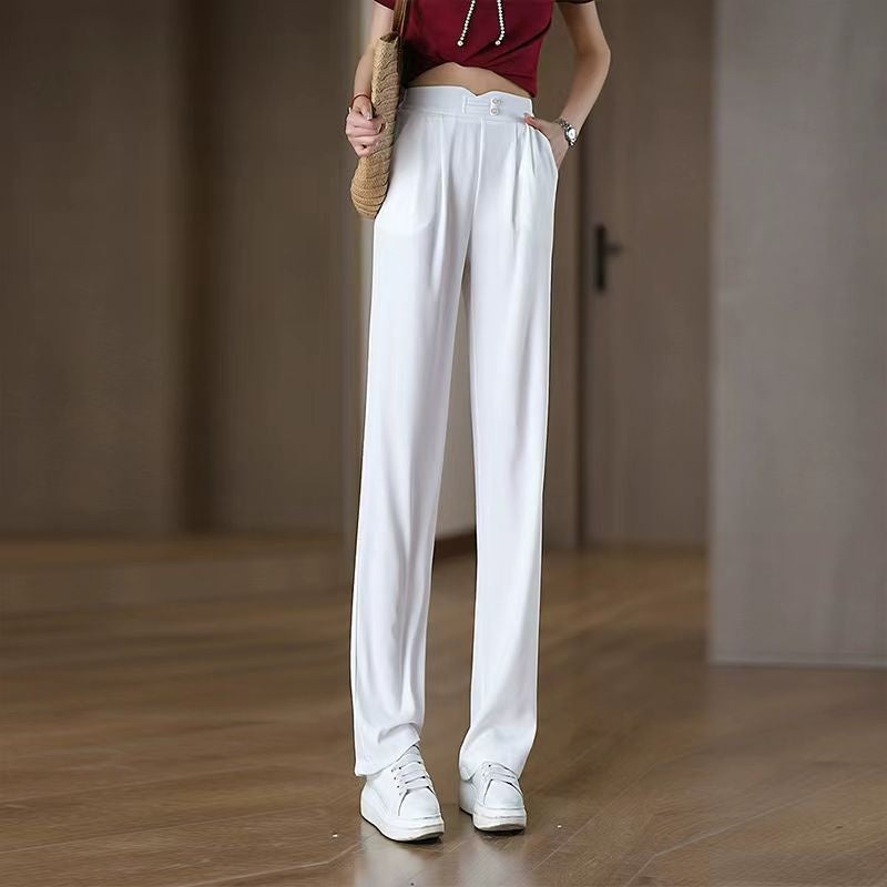 ð¥Limited time 50% offð¥Summer Cooling High-Waisted Straight-Leg Pants with Pockets