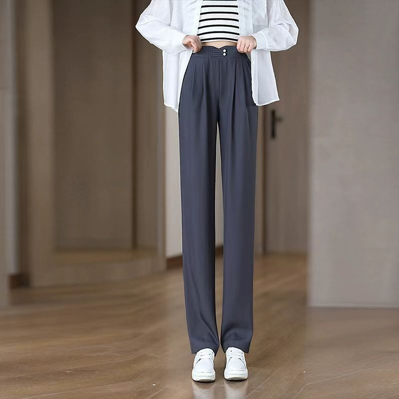 ð¥Limited time 50% offð¥Summer Cooling High-Waisted Straight-Leg Pants with Pockets