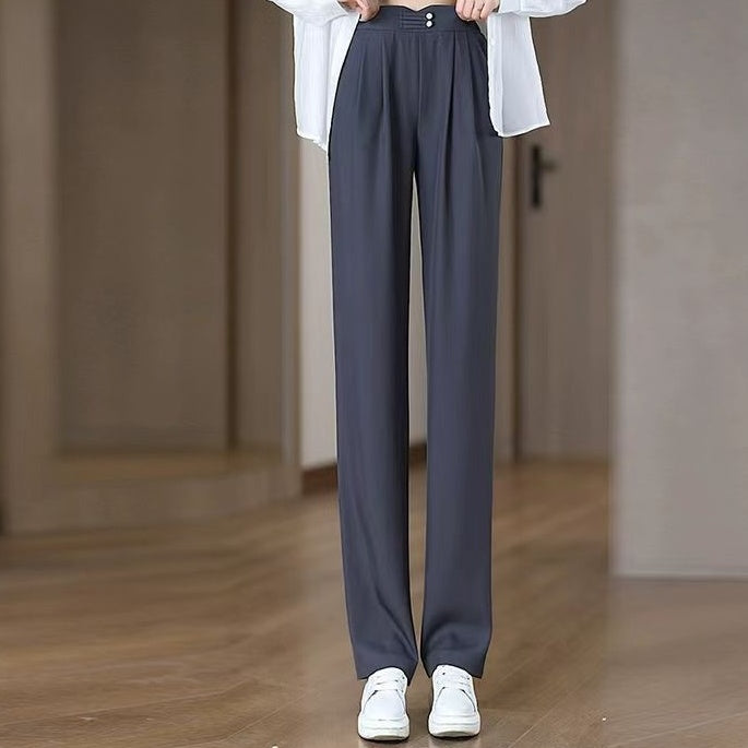 ð¥Limited time 50% offð¥Summer Cooling High-Waisted Straight-Leg Pants with Pockets