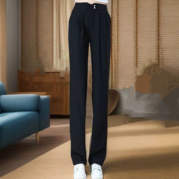 ð¥Limited time 50% offð¥Summer Cooling High-Waisted Straight-Leg Pants with Pockets