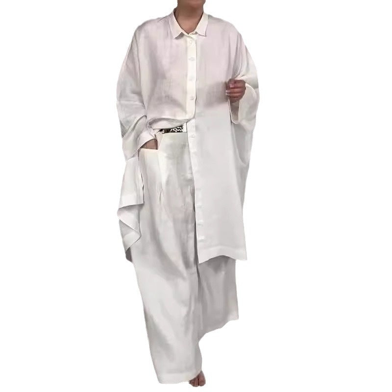 ð¥Autumn Sale 49% OFFð¥Shirt and Wide Leg Pants 2-Piece Set