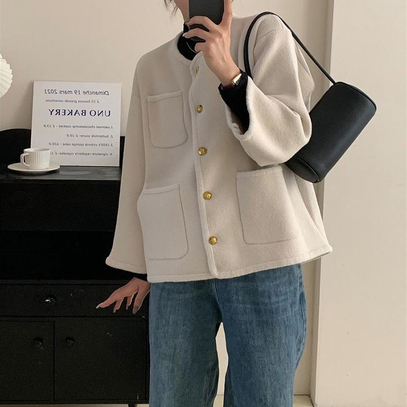 ð¥Limited time 50% offð¥Simple Temperament Metal Button Short Coat for women