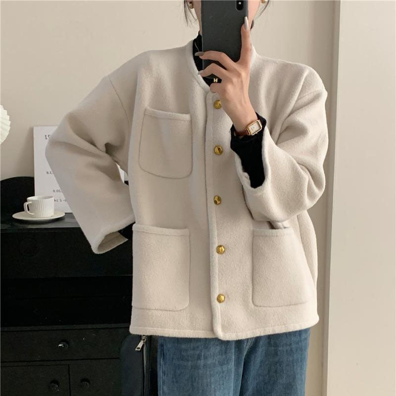 ð¥Limited time 50% offð¥Simple Temperament Metal Button Short Coat for women