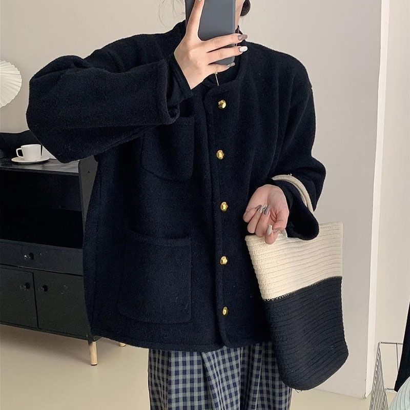 ð¥Limited time 50% offð¥Simple Temperament Metal Button Short Coat for women