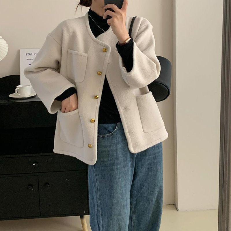 ð¥Limited time 50% offð¥Simple Temperament Metal Button Short Coat for women