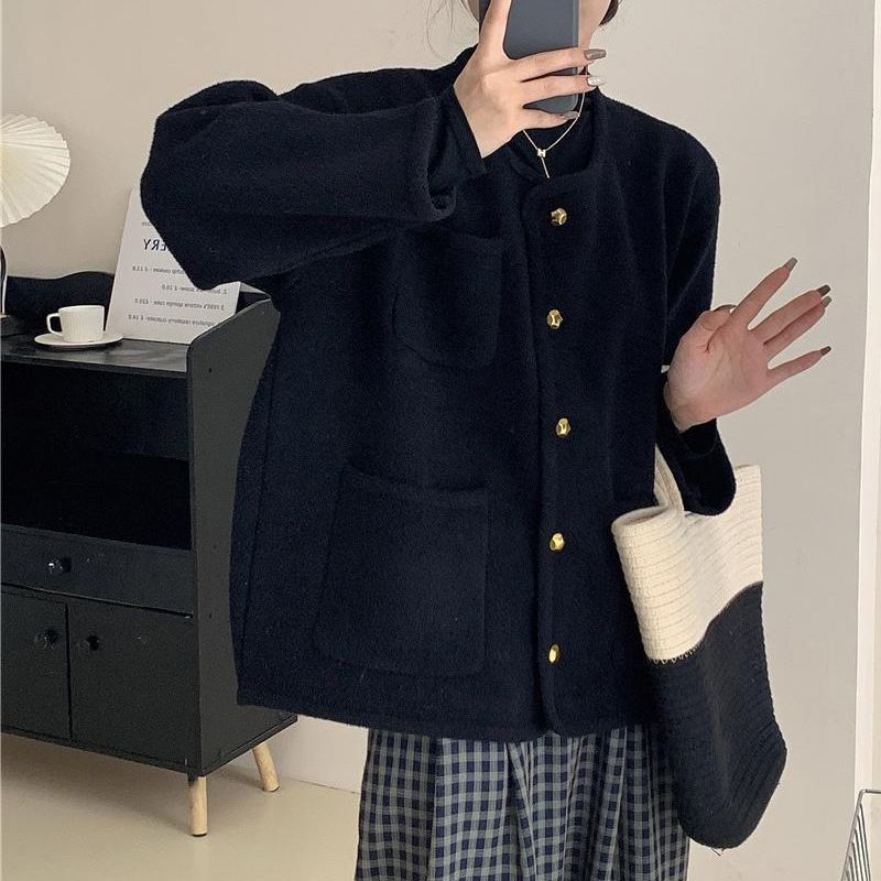 ð¥Limited time 50% offð¥Simple Temperament Metal Button Short Coat for women