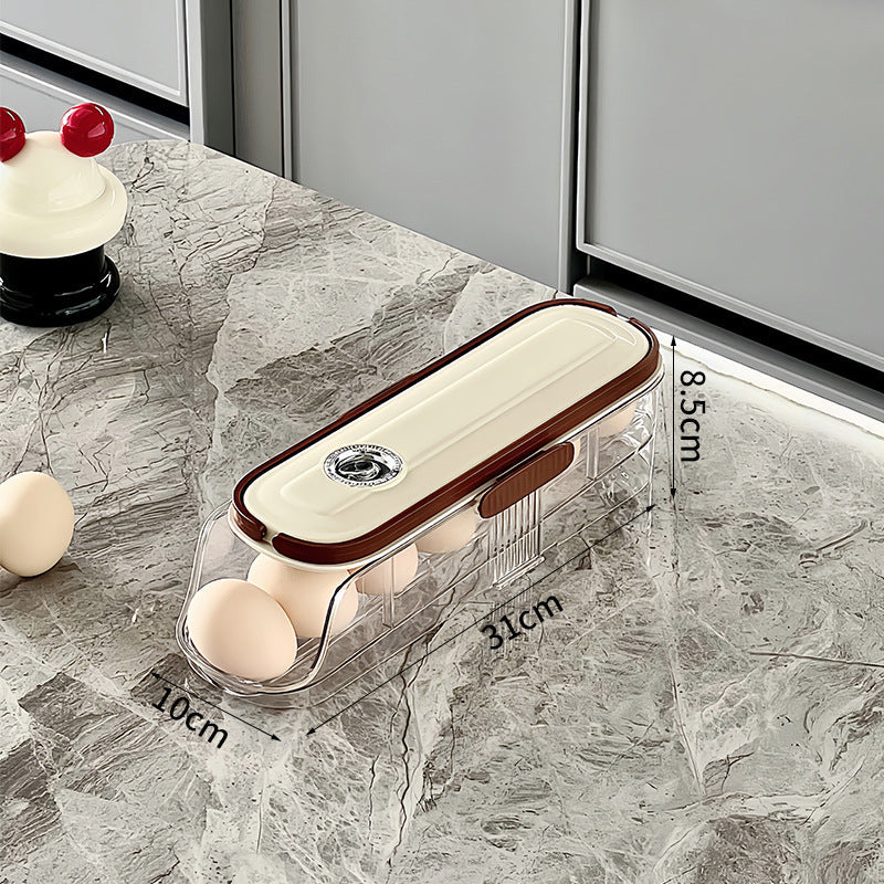 🔥Limited Time 50% OFF🔥Clear Kitchen Egg Organizer for Refrigerator Side Door