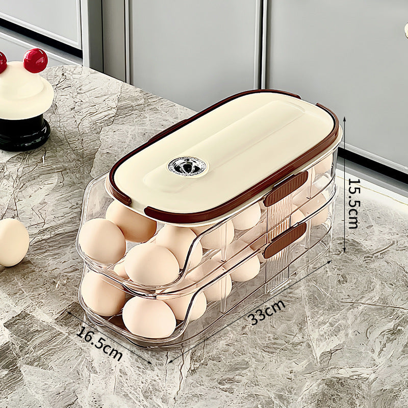 🔥Limited Time 50% OFF🔥Clear Kitchen Egg Organizer for Refrigerator Side Door