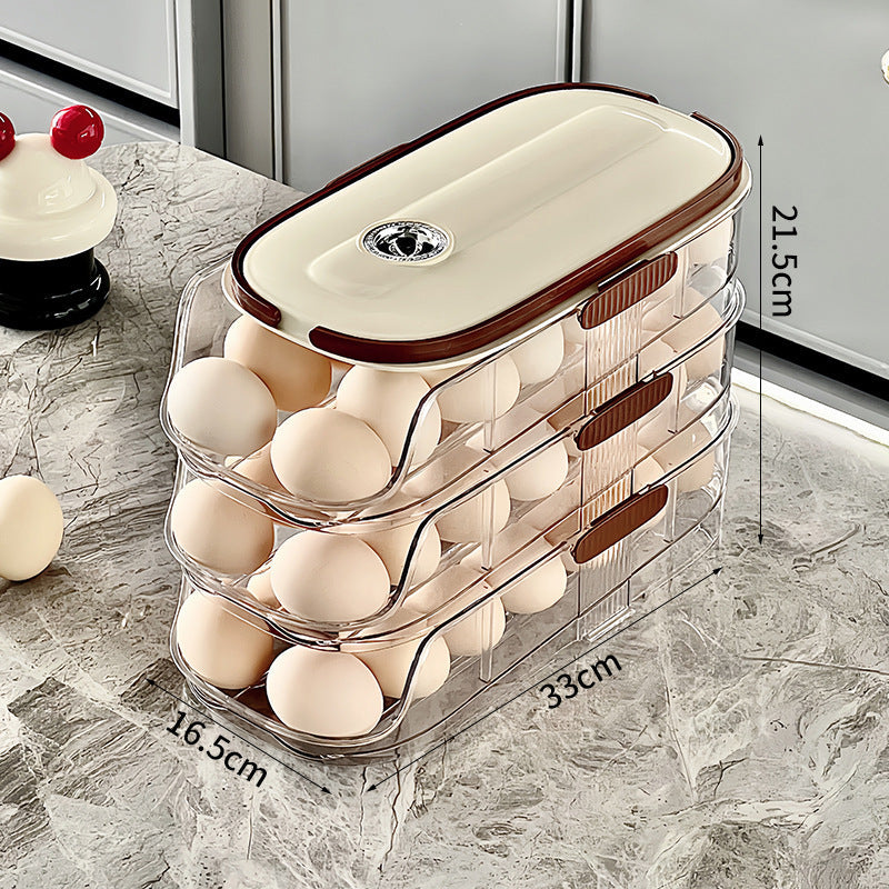 🔥Limited Time 50% OFF🔥Clear Kitchen Egg Organizer for Refrigerator Side Door