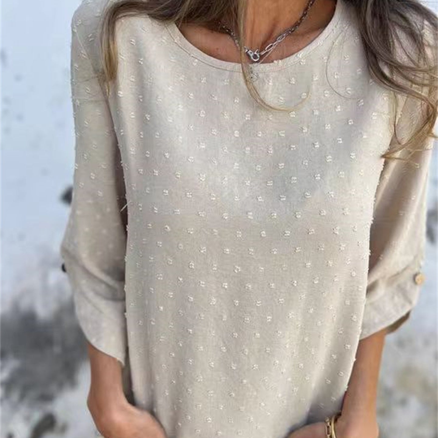 ð¥Limited Time 50% OFFð¥Women's Casual Round Neck Jacquard Top