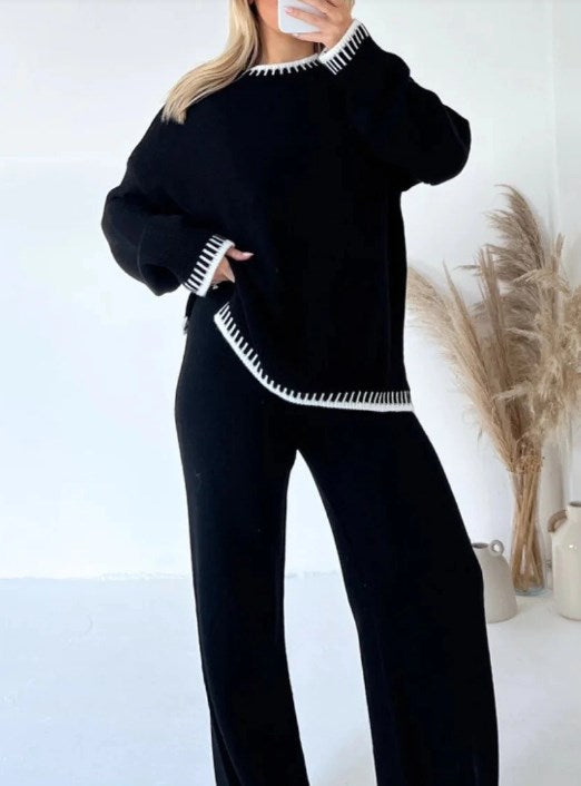 š„Limited Time 50% Off š„Solid Color Casual Knitted Two-piece Set