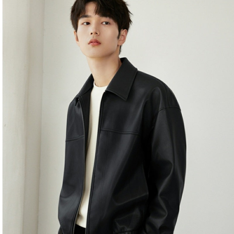 š„Limited Time 50% Off š„Men's PU Leather Lapel Jacket
