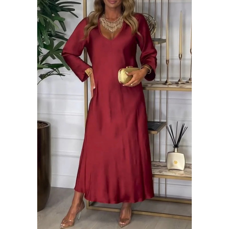 š„Limited Time 50% Off š„Elegant Glossy Maxi Dress