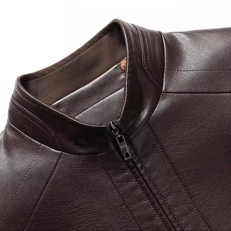 š„Limited Time 50% Off š„Menās Warm Plush Lining Leather Jacket Coat - Gift for Him!