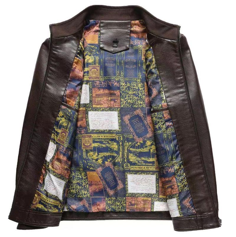 š„Limited Time 50% Off š„Menās Warm Plush Lining Leather Jacket Coat - Gift for Him!