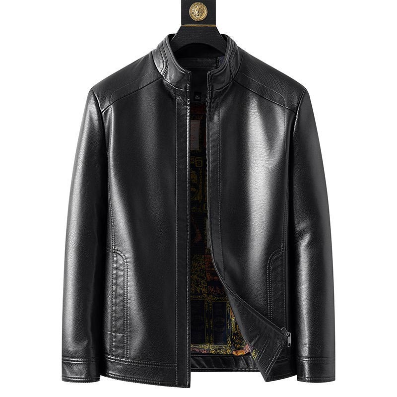 š„Limited Time 50% Off š„Menās Warm Plush Lining Leather Jacket Coat - Gift for Him!