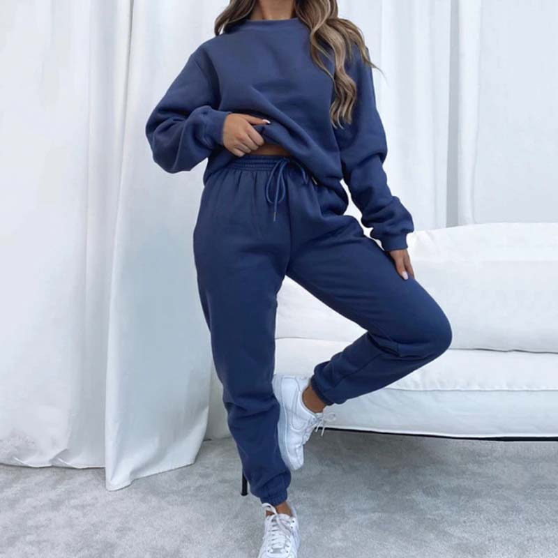 🔥Limited Time 50% OFF🔥Women's Cozy Solid Color 2-Piece Set(top + trousers)