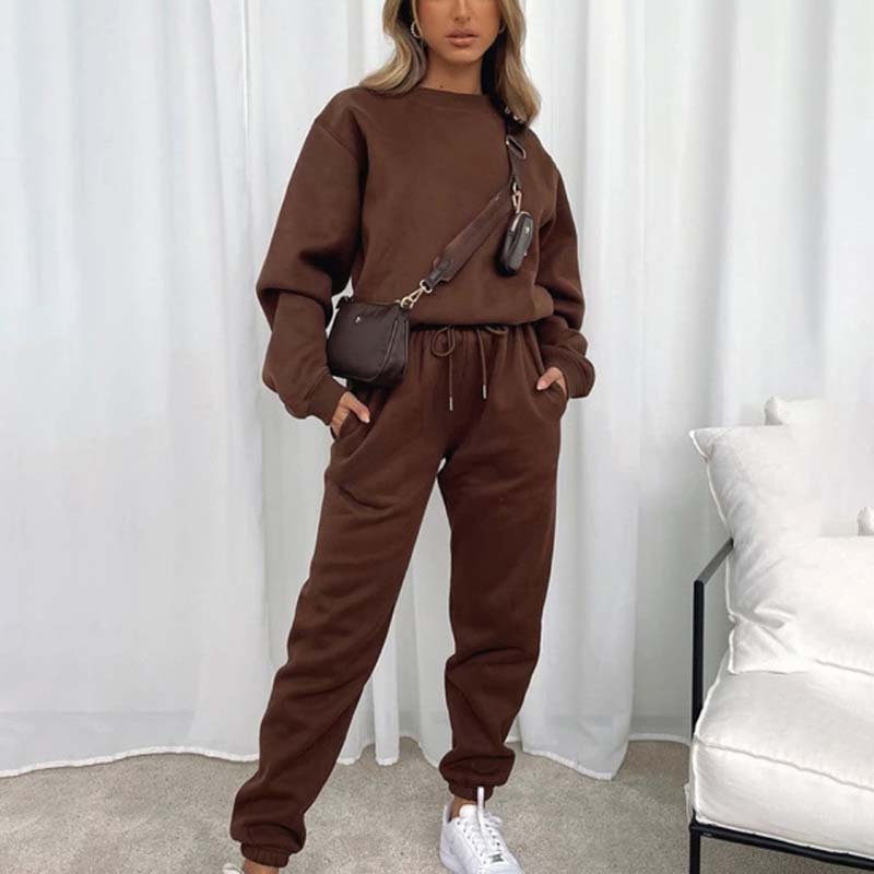 🔥Limited Time 50% OFF🔥Women's Cozy Solid Color 2-Piece Set(top + trousers)